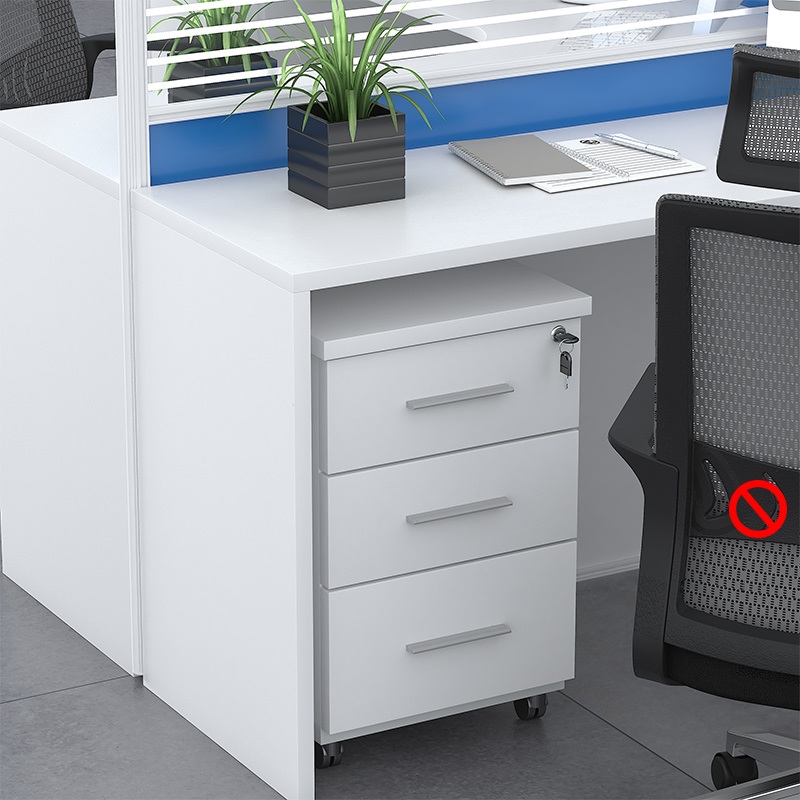 臻远 职员办公桌现代简约电脑桌屏风卡座可定制 F型2人位高清大图