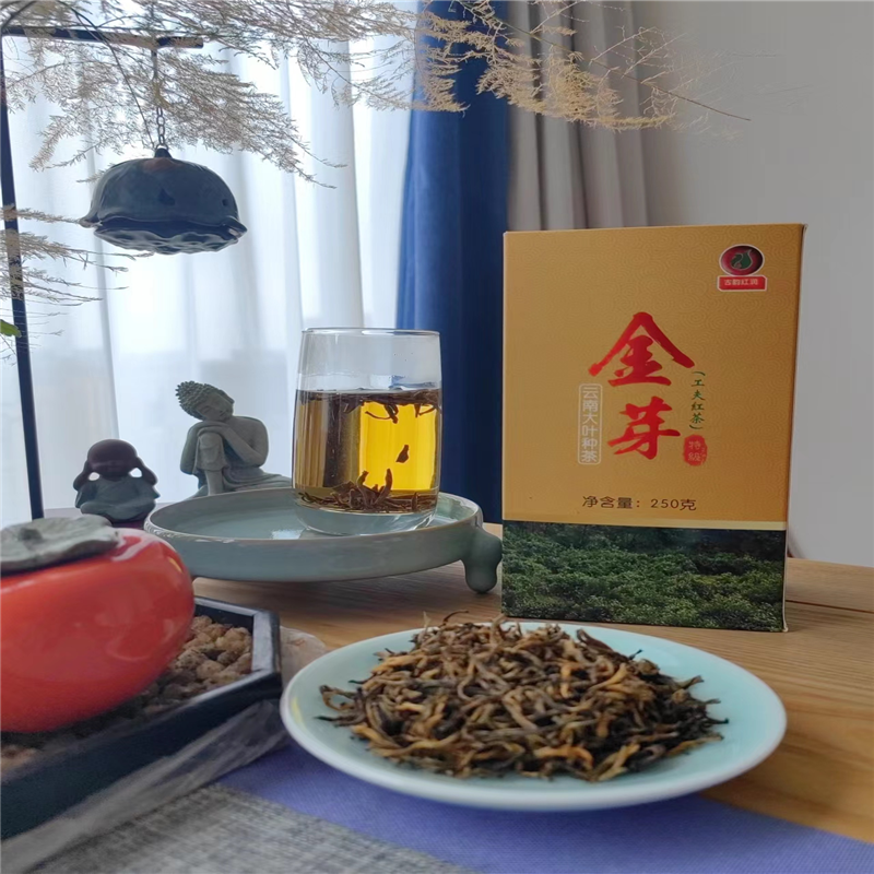 金芽工夫红茶250g特级云南大叶种茶滇红红茶 2022年春茶临沧凤庆