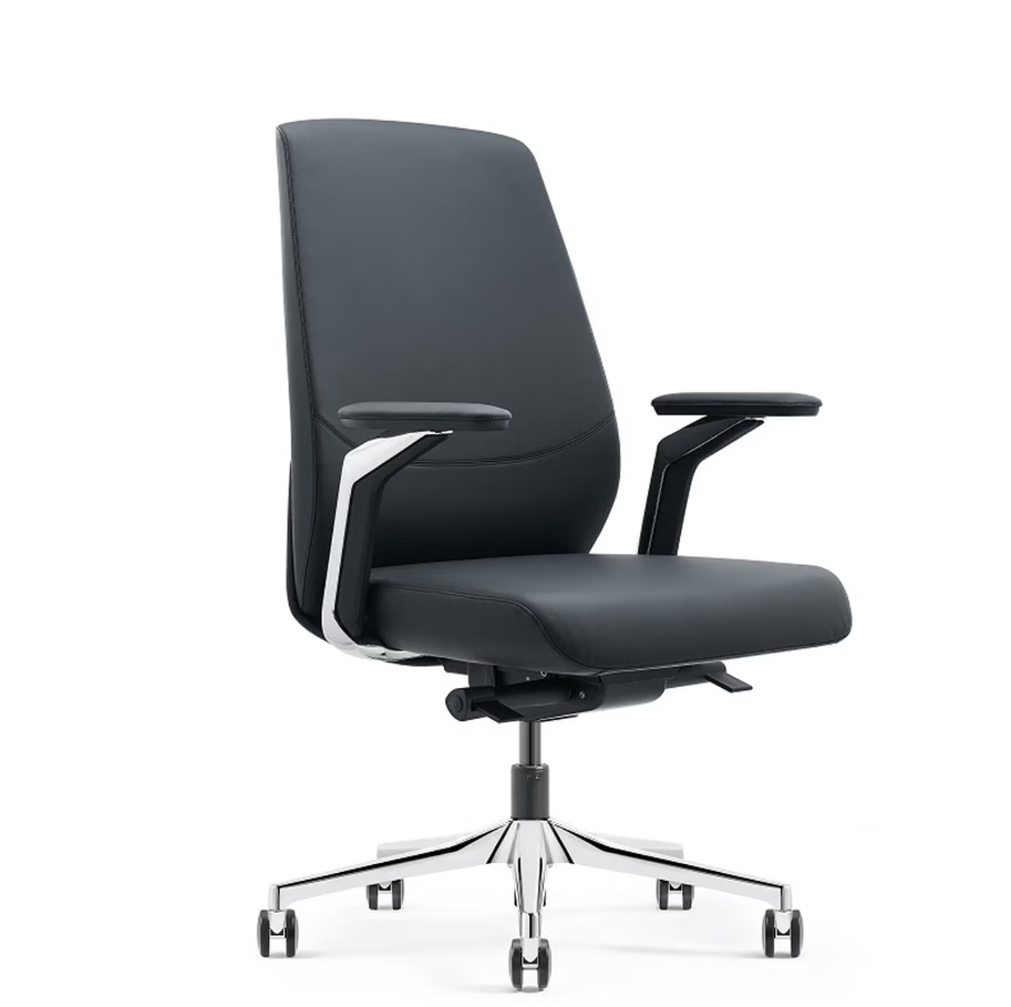 GUDONE办公椅升降旋转按摩椅高背大尺寸旋转舒适办公椅高清大图