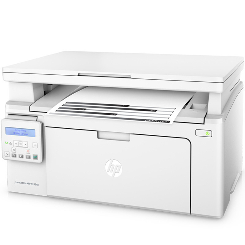 惠普(HP)M132nw黑白激光一体机办公家用多功能打印一体机(打印 复印 扫描 传真 有线网络) 学生打印作业打印