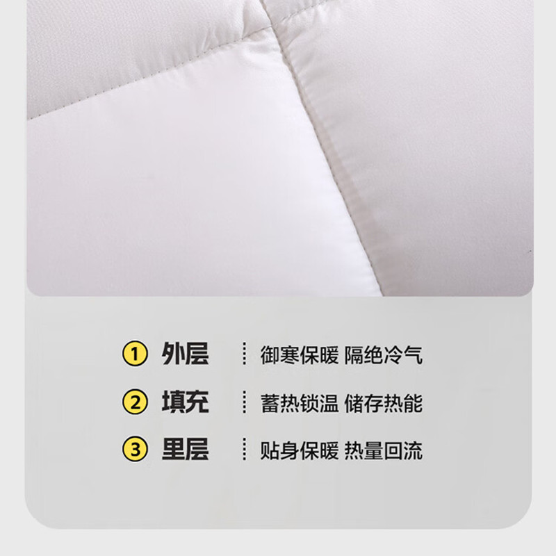 悠梦嘉居 超柔绣花羽丝绒被 超柔保暖冬被羽丝绒被 莹白200*230cm YB-15111高清大图