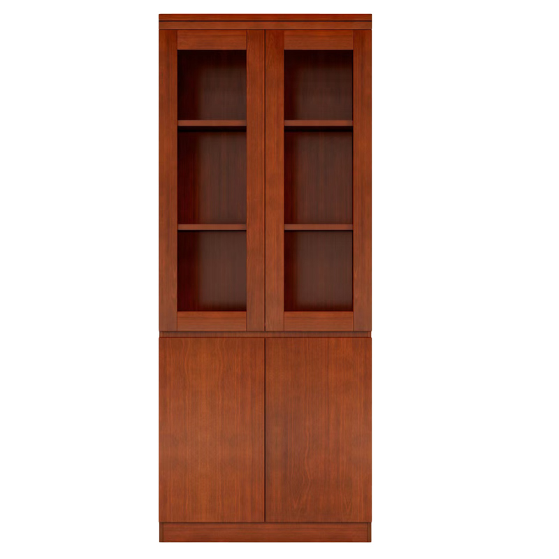 誉慧 实木饰面玻璃文件柜 双门 件