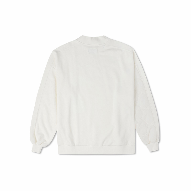 conversefw22logo星星印花图案圆领套头长袖卫衣女款白色10025056a01