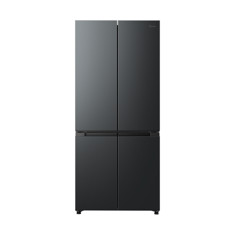 美的（Midea）60cm薄501十字四开门一级变频风冷无霜智能家用大容量电冰箱BCD-501WSPM(Q)炭灰-浮光