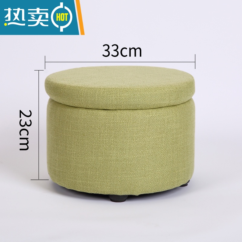 敬平实木储物小凳子家用现代简约小板凳翘脚方凳软可坐收纳换鞋凳门口收纳凳高清大图