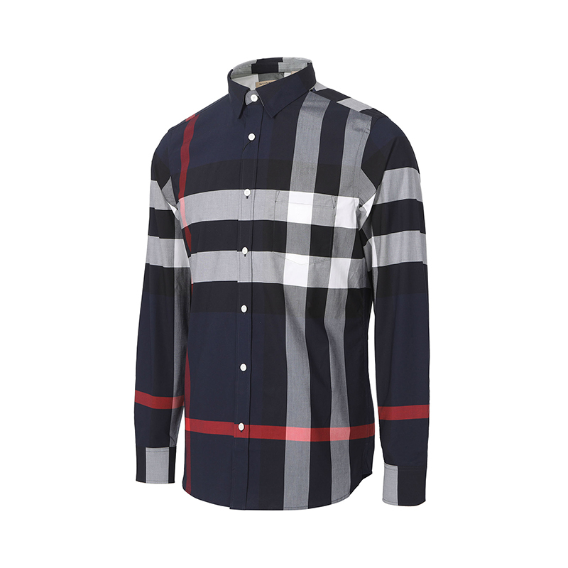 BURBERRY/博柏利 格纹男士长袖衬衫 8004829