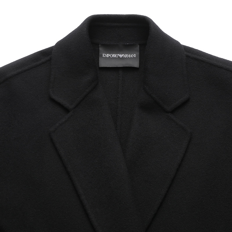 阿玛尼emporioarmani秋冬款女士绵羊毛长款大衣外套8n2l022nwez