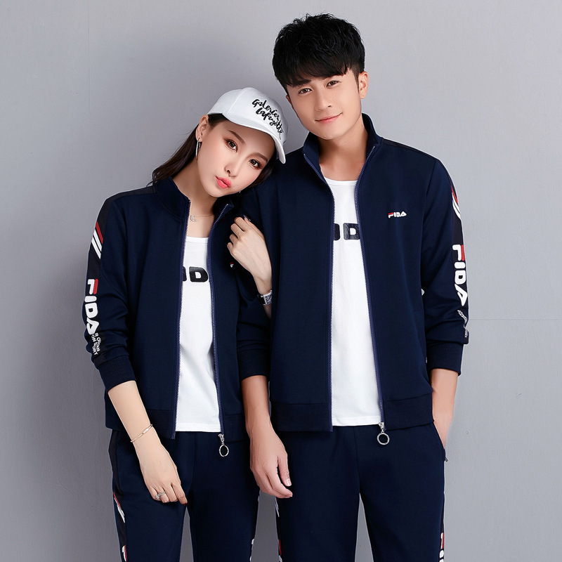 champion捍卫冠军休闲运动套装情侣装春秋季新款开衫立步运动服青年