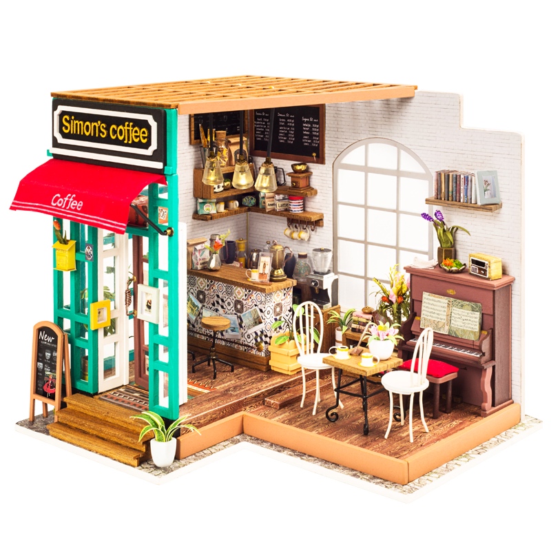 若态3D立体拼图拼装建筑模型手工DIY小屋 生日创意木质花房 美味厨房高清大图