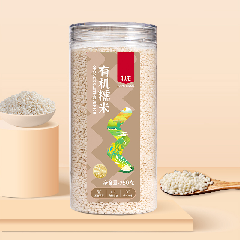 北纯 有机糯米-(罐装)750g高清大图