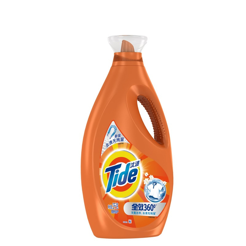 汰渍全效360度洗衣液2kg洁雅百合香型机洗手洗去渍无残留