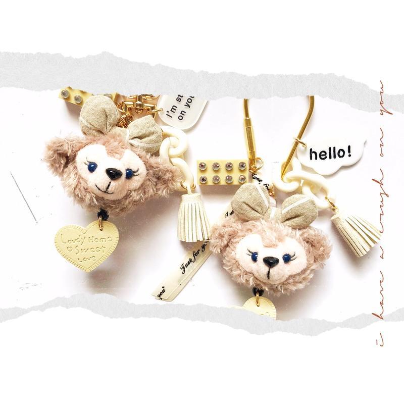 少女心卡通达菲熊钥匙扣雪莉玫汽车钥匙挂件车包挂饰生日礼物女友