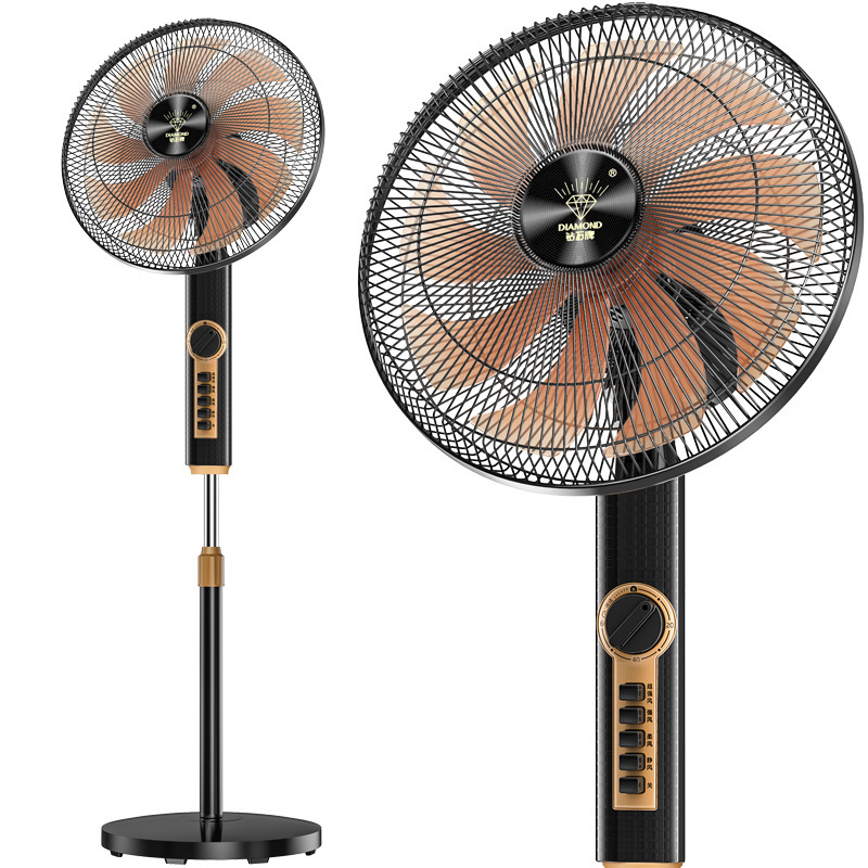 钻石牌电风扇落地扇家用立式台式宿舍摇头工业电扇大风力 16寸五叶