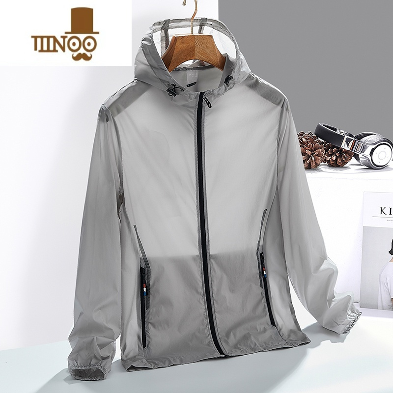 yanxu防晒衣男超薄冰丝外套透气防晒服韩版潮流户外防水皮肤衣夏季