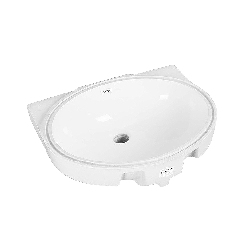 TOTO卫浴 陶瓷台下盆智洁釉面洗脸盆洗手盆洗面盆台盆按启式下水洗手池LW537RB(07)(不含下水器)高清大图