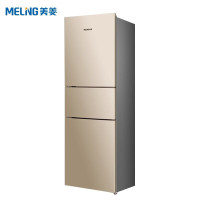 美菱（ MeiLing）210升三门三温区小冰箱独立软冷冻家用租房节能 净味冰箱 金色BCD-210L3CX