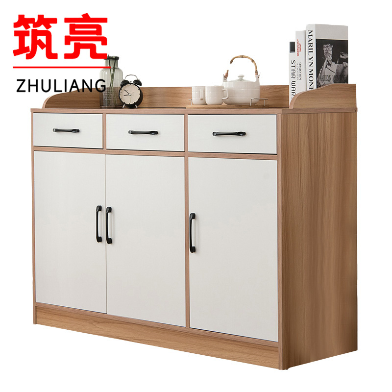 筑亮 餐边柜 120cm黄白 台高清大图