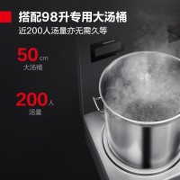 德玛仕(DEMASHI)高背汤炉商用电磁炉15kw大功率 酒店厨房猛火双头高汤炉 HW-STL15C-02(201材质)