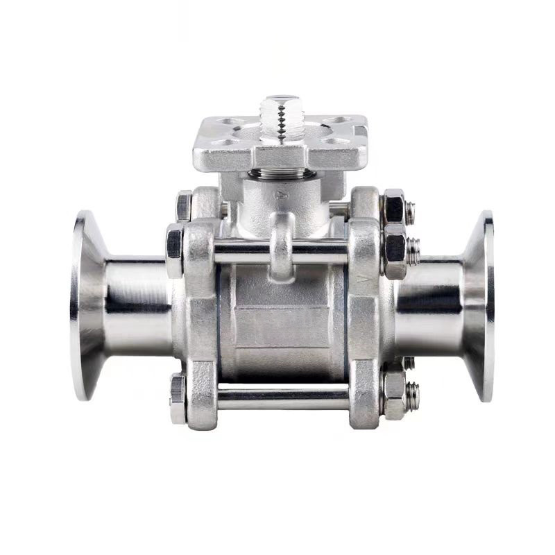 盛京联硕 不锈钢三片式高平台快装球阀DN65卡盘77.5 (304材质)台高清大图