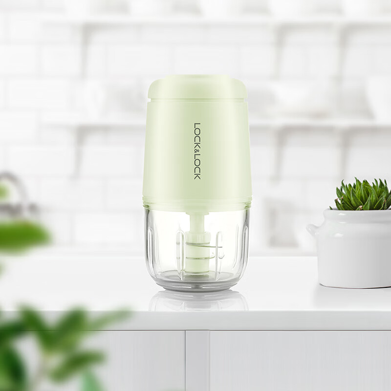 乐扣乐扣电动打蒜器迷你绞肉多功能碎肉机EJM417GRN绿色150W