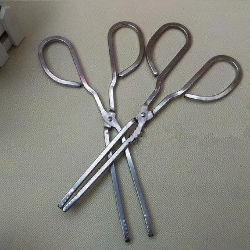 铸铁木炭加长夹子家用煤球锈钢夹烧烤厨房垃圾夹火钳视频