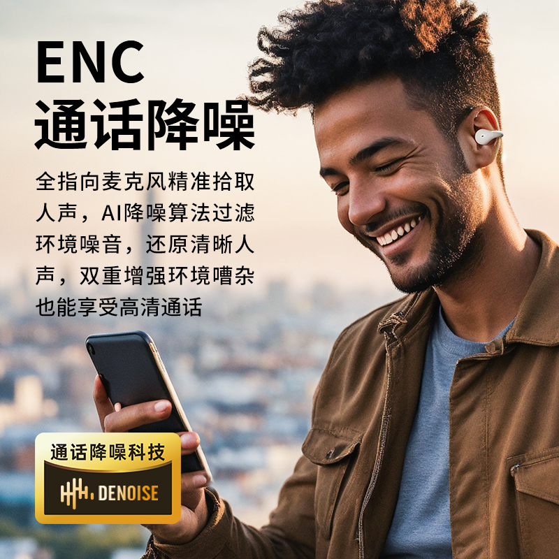 兰士顿时尚耳夹式蓝牙耳机ClipBuds R2 (TS03 PRO ) 米色、黑色高清大图