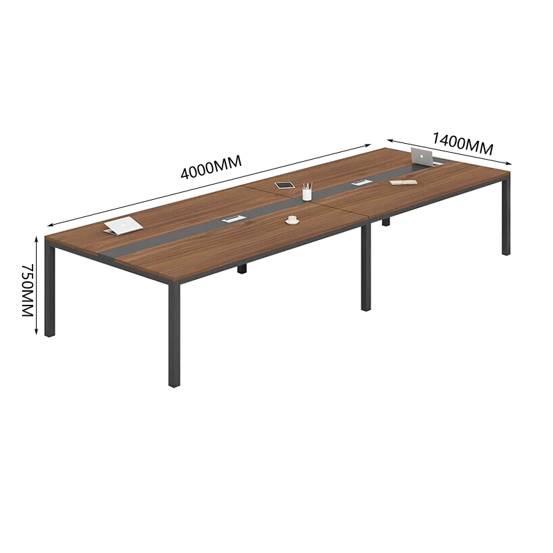 中豫鑫泽 ZYXZ5030159 会议桌长桌小型简约现代长条桌培训桌洽谈桌 4.0米单桌高清大图