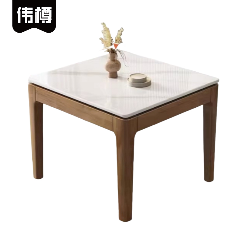 伟樽岩板餐桌100*100*75cm张