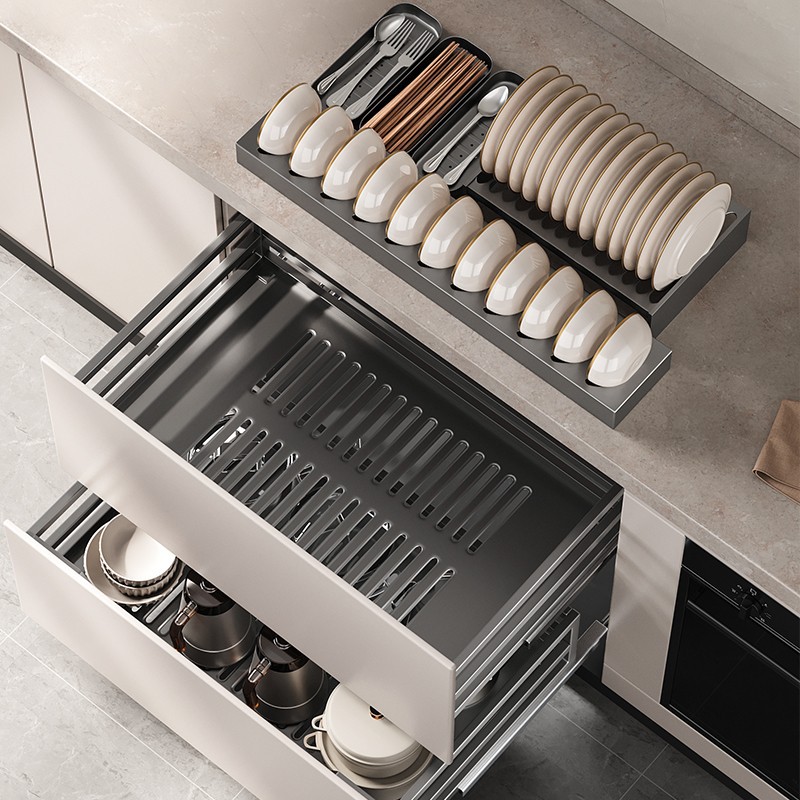 邦云拉篮厨房橱柜加厚不锈钢高清大图