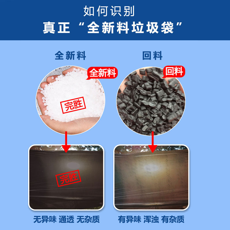 苏宁 万莱云特 加厚黑色酒店物业环卫餐饮塑料袋 55*65 4丝100只新料高清大图