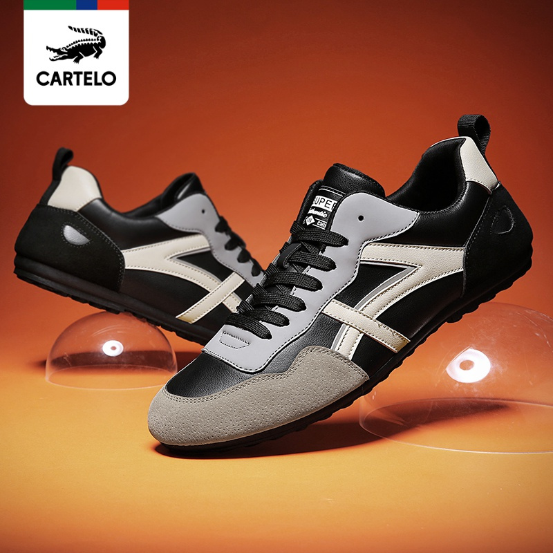 线下专柜同款卡帝乐鳄鱼cartelo新款舒适男士运动休闲鞋男鞋板鞋潮流