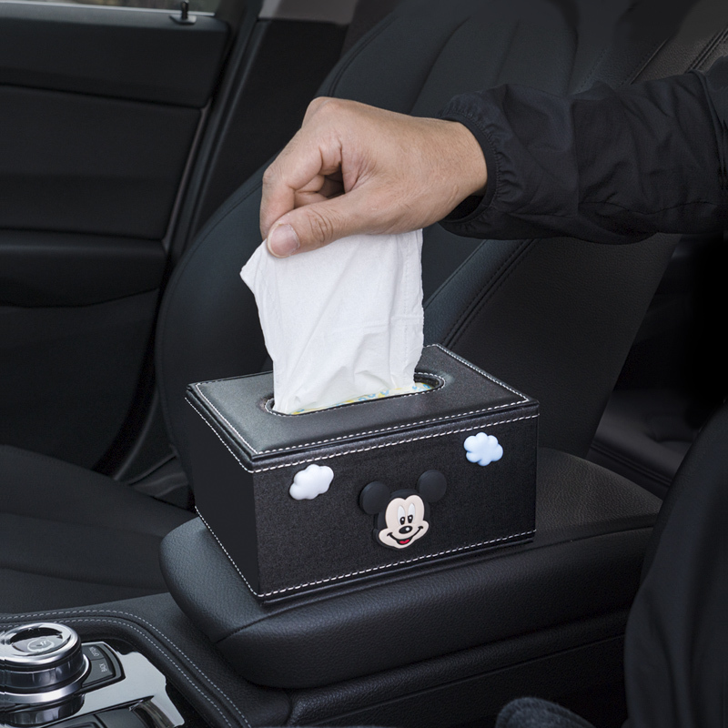 敬平车载纸巾盒汽车用抽纸盒车内中控仪表台扶手箱创意卡通可爱网红女
