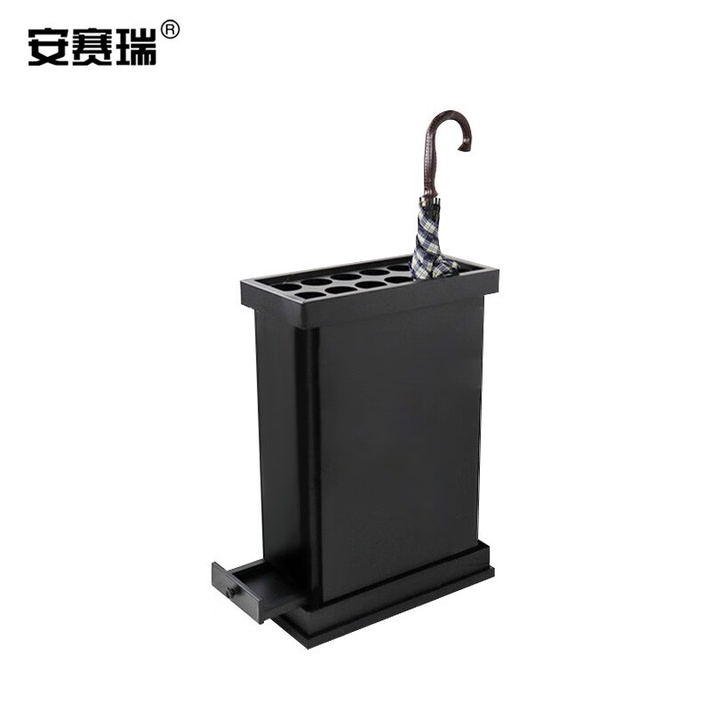 安赛瑞 存储架 雨伞桶收纳架 12孔 雨伞收纳 大堂放伞架 黑色 701005