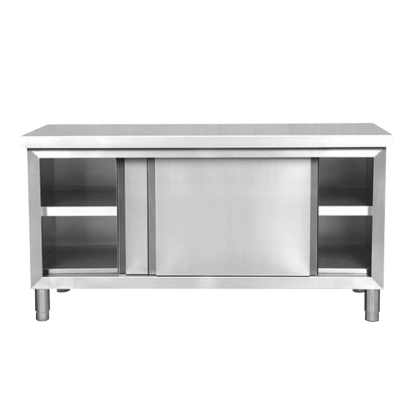 广亿隆定制厨房不锈钢推拉门移门单通工作台 1.5米WH-DT1580#A/个