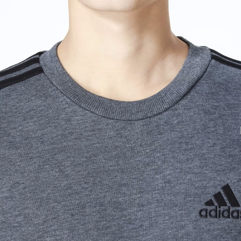 阿迪达斯(adidas) 男装卫衣 22秋新款运动服跑步训练长袖加绒保暖防风圆领棉质套头衫 H12166 XS(
