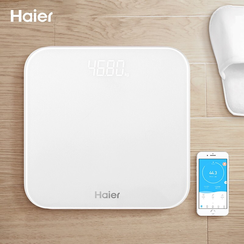 海尔体重秤家用精准耐用高精度充电款人体智能电子秤称体重高清大图