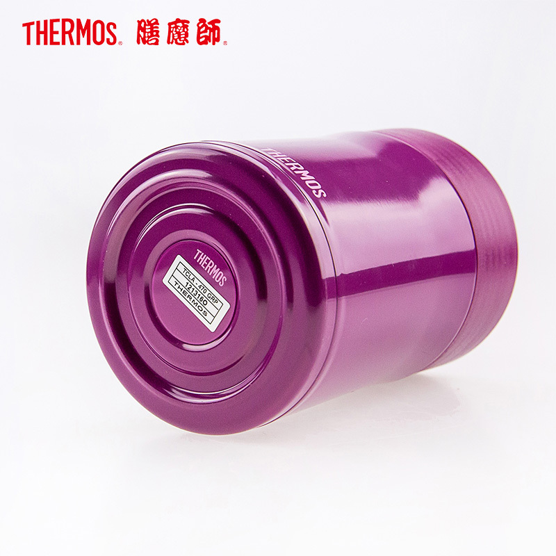 膳魔师(THERMOS)焖烧杯/罐TCLA-470S保温杯饭盒316L不锈钢470ML自带餐具紫色GRP家用/通用