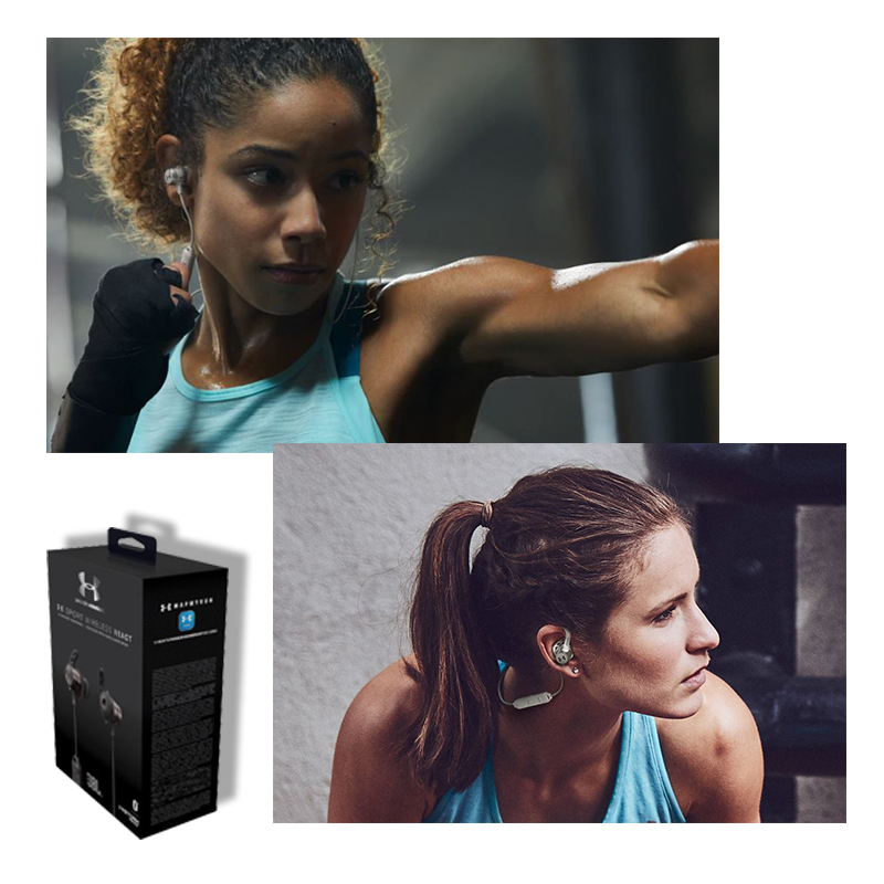 JBL UA Sport Wireless React安德玛联名款 专业无线蓝牙运动耳机 入耳式UA2.0 白色