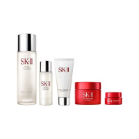 [国内专柜]SK-II/sk2星品护肤礼盒5件套(神仙水/清莹露洁面霜/面霜眼霜)面部护肤套装礼盒情人节送女友,用心之选