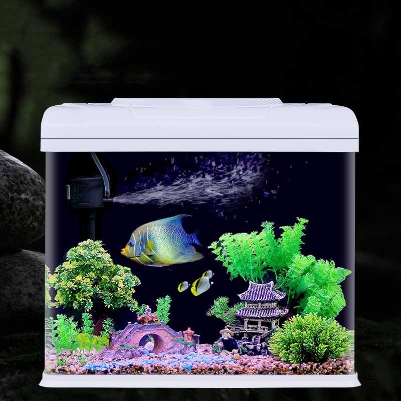 自循环金鱼缸米妮玻璃小型桌面客厅家用懒人免换水生态