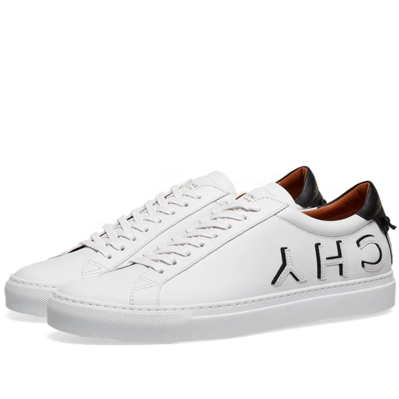 givenchy 纪梵希男鞋白色牛皮缝撞色字母标识男士奢品腰带休闲鞋