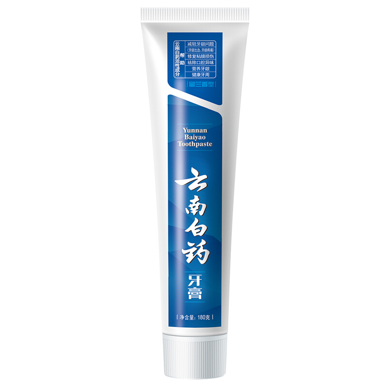 云南白药牙膏留兰香型 180g单支装