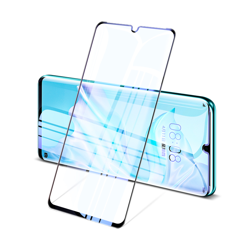 适用于华为p30pro钢化膜p40pro手机膜曲面全包p40全屏覆盖p30水凝膜防