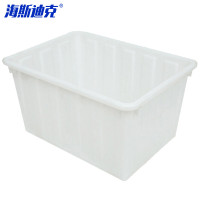 海斯迪克 HKCC11 长方形塑料水箱 白色70款外径510*380*280mm无盖 养殖箱分拣箱胶箱海鲜水产周转箱