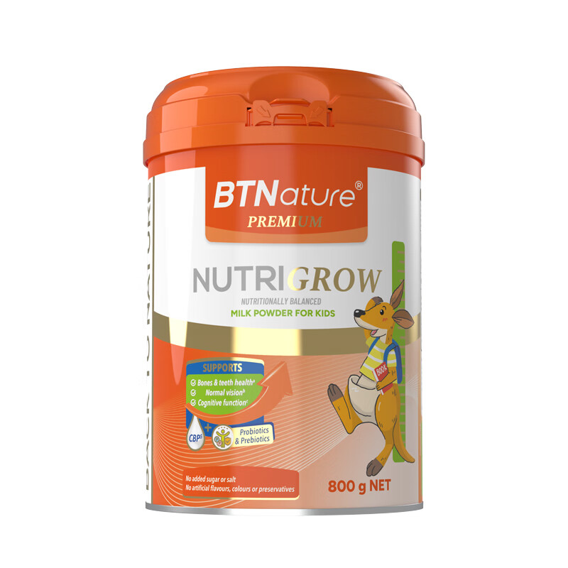 BTNature贝特恩儿童成长奶粉800g/罐澳洲原装进口 学生青少年成长奶粉 适用3岁以上宝宝补钙长高营养丰富高清大图
