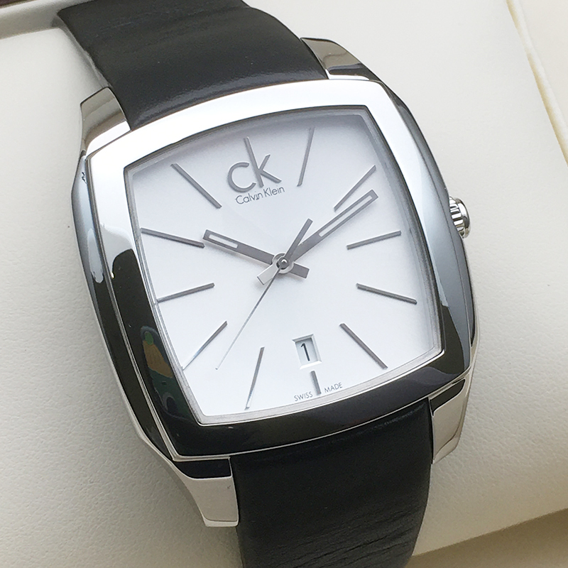 calvinkleingents系列独特酒桶型表盘石英表男表k2k21120瑞士ck手表