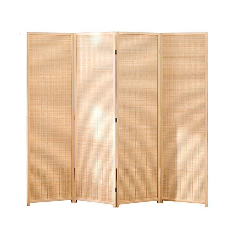 新中式屏风隔断客厅折叠移动卧室遮挡家用简约现代折屏隔断墙 清新原色2米高*50cm（4扇）