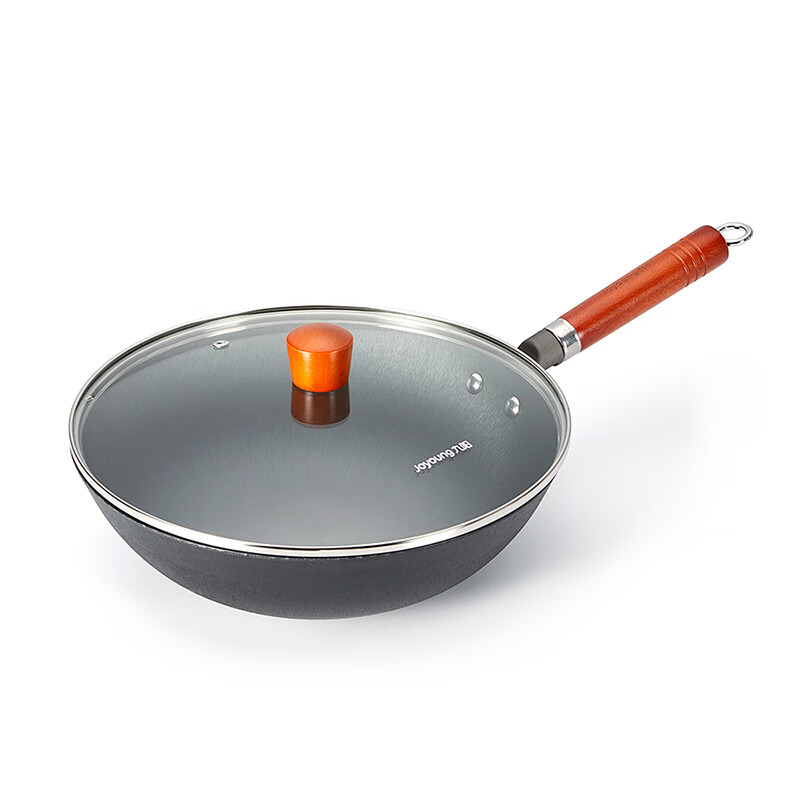 九阳(Joyoung)大铁锅炒锅家用炒菜锅老式燃气灶适用铸铁30cm无涂层锅 CZB3028