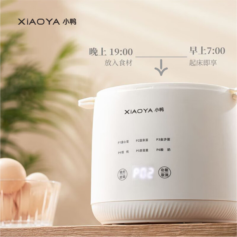 小鸭(LittleDuck)多功能炖蒸煮锅0.9L米白色WXY-YH02ZG高清大图