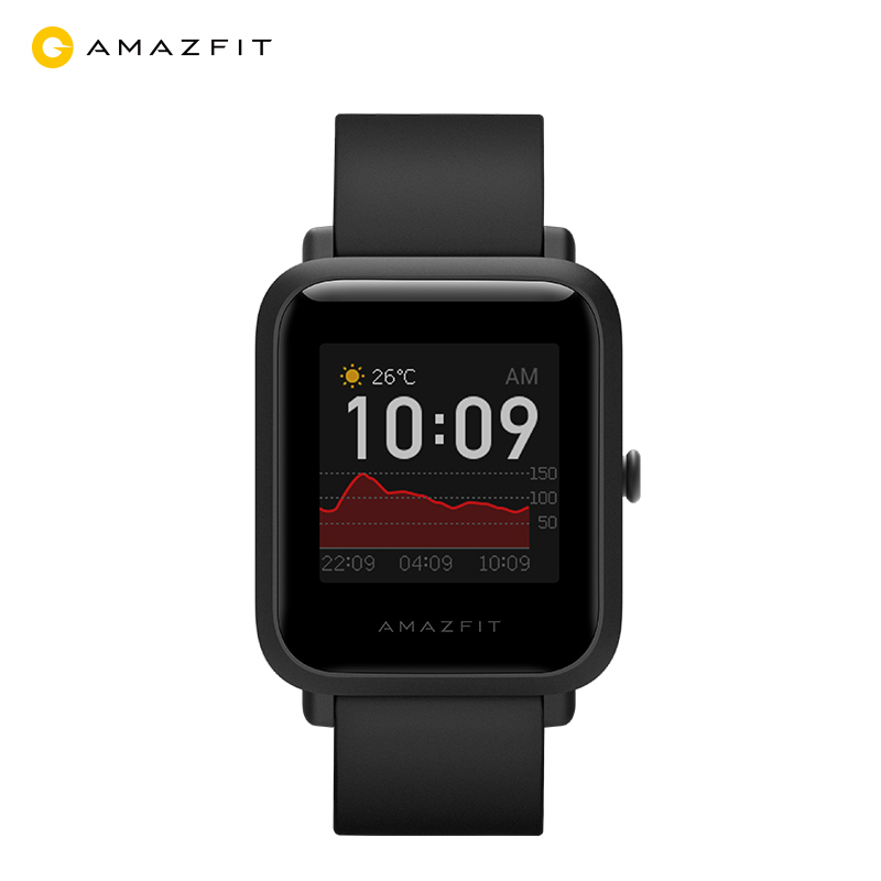 Amazfit 智能运动手表米动手表青春版1S 华米科技运动手表 GPS NFC 消息提醒 心率检测 碳黑